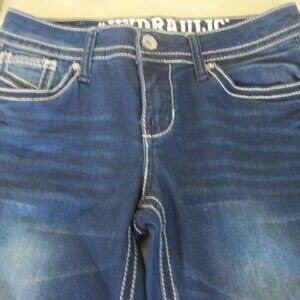 HYDRAULIC~Womens~Denim Capris~Jeans Size~9/10 Stretch~Straight~Blue~Low Rise